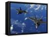 U.S. Air Force F-22 Raptors in Flight Near Guam-Stocktrek Images-Framed Stretched Canvas