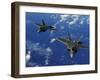 U.S. Air Force F-22 Raptors in Flight Near Guam-Stocktrek Images-Framed Premium Photographic Print