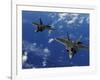 U.S. Air Force F-22 Raptors in Flight Near Guam-Stocktrek Images-Framed Photographic Print