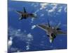 U.S. Air Force F-22 Raptors in Flight Near Guam-Stocktrek Images-Mounted Photographic Print