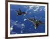 U.S. Air Force F-22 Raptors in Flight Near Guam-Stocktrek Images-Framed Photographic Print