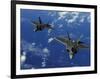 U.S. Air Force F-22 Raptors in Flight Near Guam-Stocktrek Images-Framed Photographic Print