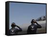 U.S. Air Force Senior Airmen Salute the Captain during Sentry Eagle, August 11, 2007-Stocktrek Images-Framed Stretched Canvas