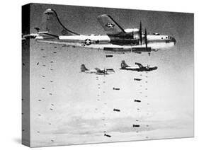 U.S. Airforce B-29 Superfortresses Drop Bombs on North Korea, 1951-null-Stretched Canvas