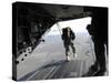 U.S. Airmen Jump from a CH-47 Chinook Over Nevada-Stocktrek Images-Stretched Canvas
