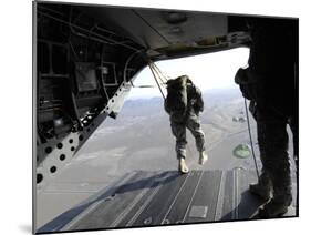 U.S. Airmen Jump from a CH-47 Chinook Over Nevada-Stocktrek Images-Mounted Photographic Print