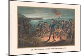 U.S. Army, Artillery Retreat from Long Island, 1776-Arthur Wagner-Mounted Art Print