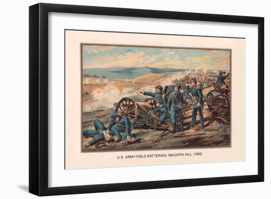 U.S. Army, Field Batteries, Malvern Hill, 1862-Arthur Wagner-Framed Premium Giclee Print