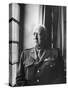 U.S. Army General George Patton Gazing Thoughfully Out of Window-null-Stretched Canvas