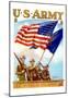 U.S. Army Guardian of the Colors WWII War Propaganda Art Print Poster-null-Mounted Poster