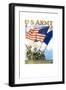 U.S. Army - Guardians of the Colors Poster-Thomas Woodburn-Framed Giclee Print