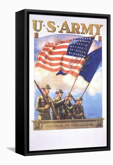 U.S. Army - Guardians of the Colors Poster-Tom Woodburn-Framed Stretched Canvas