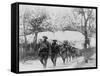 U.S. Army Infantry Troops Marching Northwest of Verdun, France, in World War I, 1918-null-Framed Stretched Canvas