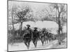 U.S. Army Infantry Troops Marching Northwest of Verdun, France, in World War I, 1918-null-Mounted Photo