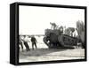 U.S. Army M7 Howitzer Motor Carrier Being Unloaded in Algiers-null-Framed Stretched Canvas