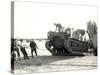 U.S. Army M7 Howitzer Motor Carrier Being Unloaded in Algiers-null-Stretched Canvas