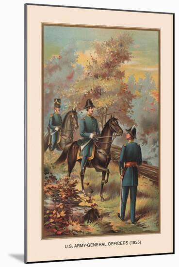 U.S. Army Officers, 1835-Arthur Wagner-Mounted Art Print