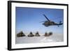 U.S. Army Paratroopers Pull Security after Exiting a Uh-60 Black Hawk-null-Framed Photographic Print