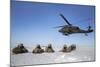 U.S. Army Paratroopers Pull Security after Exiting a Uh-60 Black Hawk-null-Mounted Photographic Print