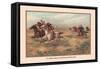U.S. Army Pursuing Indians, 1876-Arthur Wagner-Framed Stretched Canvas
