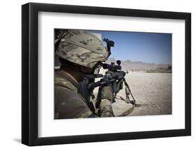 U.S. Army Sniper Pulls Security Using an Mk14 Enhanced Battle Rifle-Stocktrek Images-Framed Photographic Print