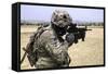 U.S. Army Soldier Pulls Security in Khowst Province, Afghanistan-null-Framed Stretched Canvas