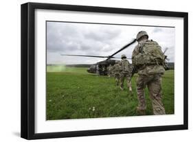 U.S. Army Soldiers Board a Uh-60 Black Hawk Helicopter-null-Framed Photographic Print