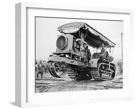 U.S. Army Soldiers Driving Tractor-William Fox-Framed Premium Photographic Print