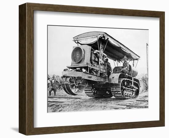 U.S. Army Soldiers Driving Tractor-William Fox-Framed Photographic Print