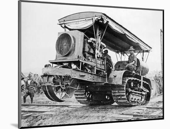 U.S. Army Soldiers Driving Tractor-William Fox-Mounted Photographic Print