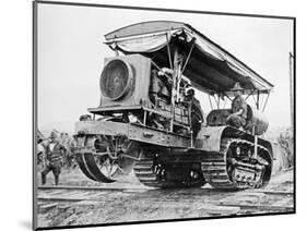U.S. Army Soldiers Driving Tractor-William Fox-Mounted Photographic Print