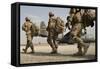 U.S. Army Soldiers Make their Way to a C-130 Hercules-null-Framed Stretched Canvas