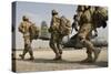 U.S. Army Soldiers Make their Way to a C-130 Hercules-null-Stretched Canvas