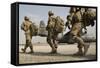 U.S. Army Soldiers Make their Way to a C-130 Hercules-null-Framed Stretched Canvas