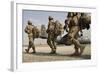 U.S. Army Soldiers Make their Way to a C-130 Hercules-null-Framed Photographic Print