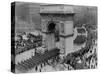 U.S. Army Soldiers March Through Washington Square Arch in New York City-null-Stretched Canvas