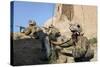 U.S. Army Specialist Conducts a Radio Check in Afghanistan-null-Stretched Canvas