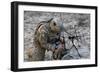 U.S. Army Specialist Sets Up Radio Communications-null-Framed Photographic Print