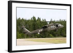 U.S. Army Uh-60L Blackhawk Helicopter Landing at Florida Airport-null-Framed Photographic Print