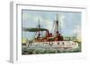 U.S. Battleship "Texas," Circa 1900-null-Framed Giclee Print