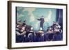 U.S. Bomber Pilots in Pre-Mission Briefing Yokota Air Base Near Tokyo, Japan-null-Framed Photo