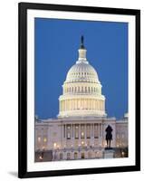 U.S. Capitol And Reflecting Pool at Night, Washington D.C., USA-Merrill Images-Framed Photographic Print