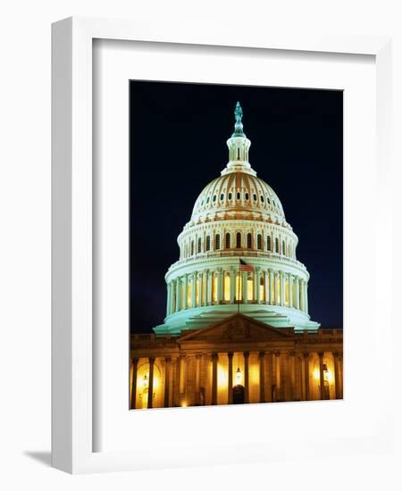 U.S. Capitol at Night-Joseph Sohm-Framed Photographic Print