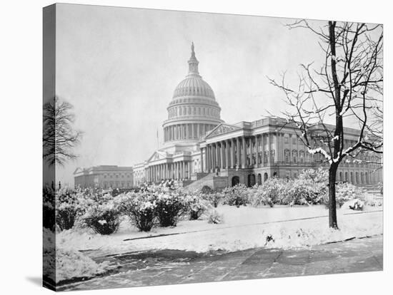 U. S. Capitol in Winter-A.F. Nieman-Stretched Canvas