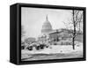 U. S. Capitol in Winter-A.F. Nieman-Framed Stretched Canvas