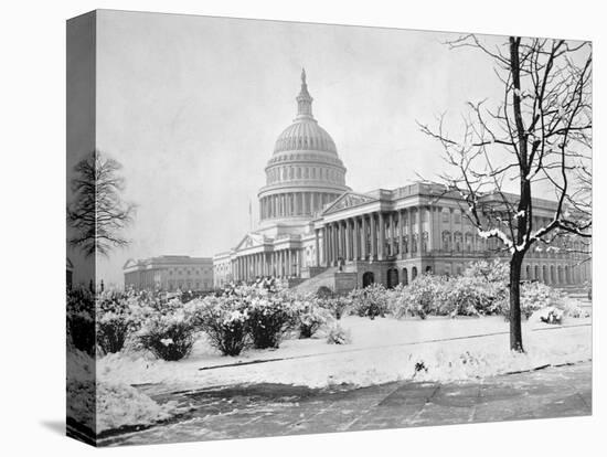 U. S. Capitol in Winter-A.F. Nieman-Stretched Canvas