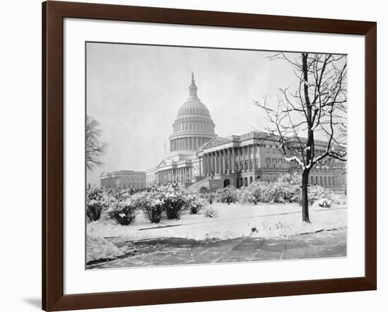 U. S. Capitol in Winter-A.F. Nieman-Framed Photographic Print