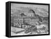 U. S. Capitol under Construction-null-Framed Stretched Canvas