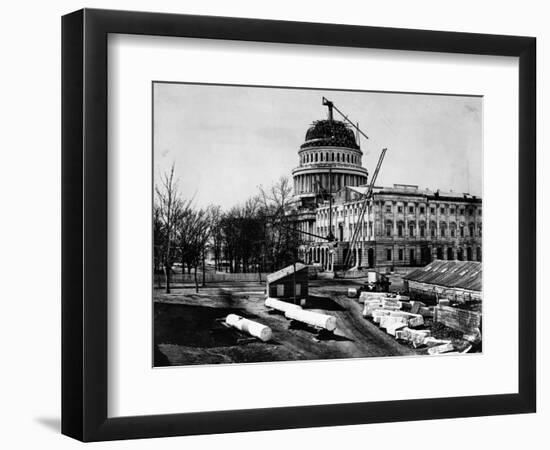 U. S. Capitol Under Construction-null-Framed Photographic Print