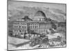 U. S. Capitol under Construction-null-Mounted Photographic Print